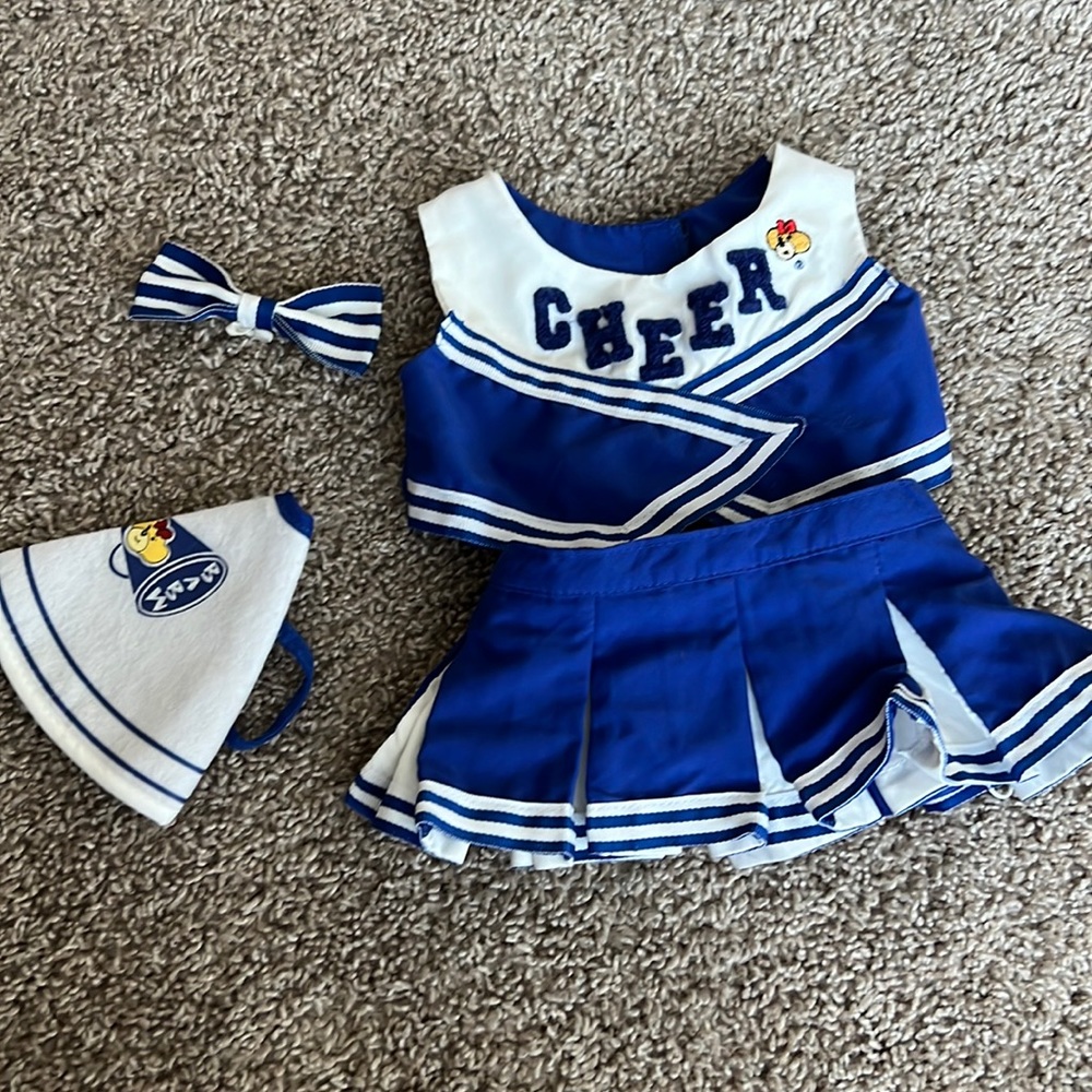 Build a bear workshop stuffed animal toy clothing cheerleader cheerleading set
